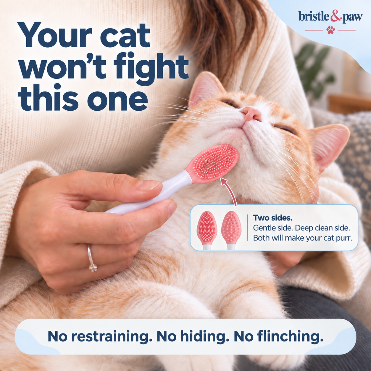 Bristle & Paw silicone grooming brush detail